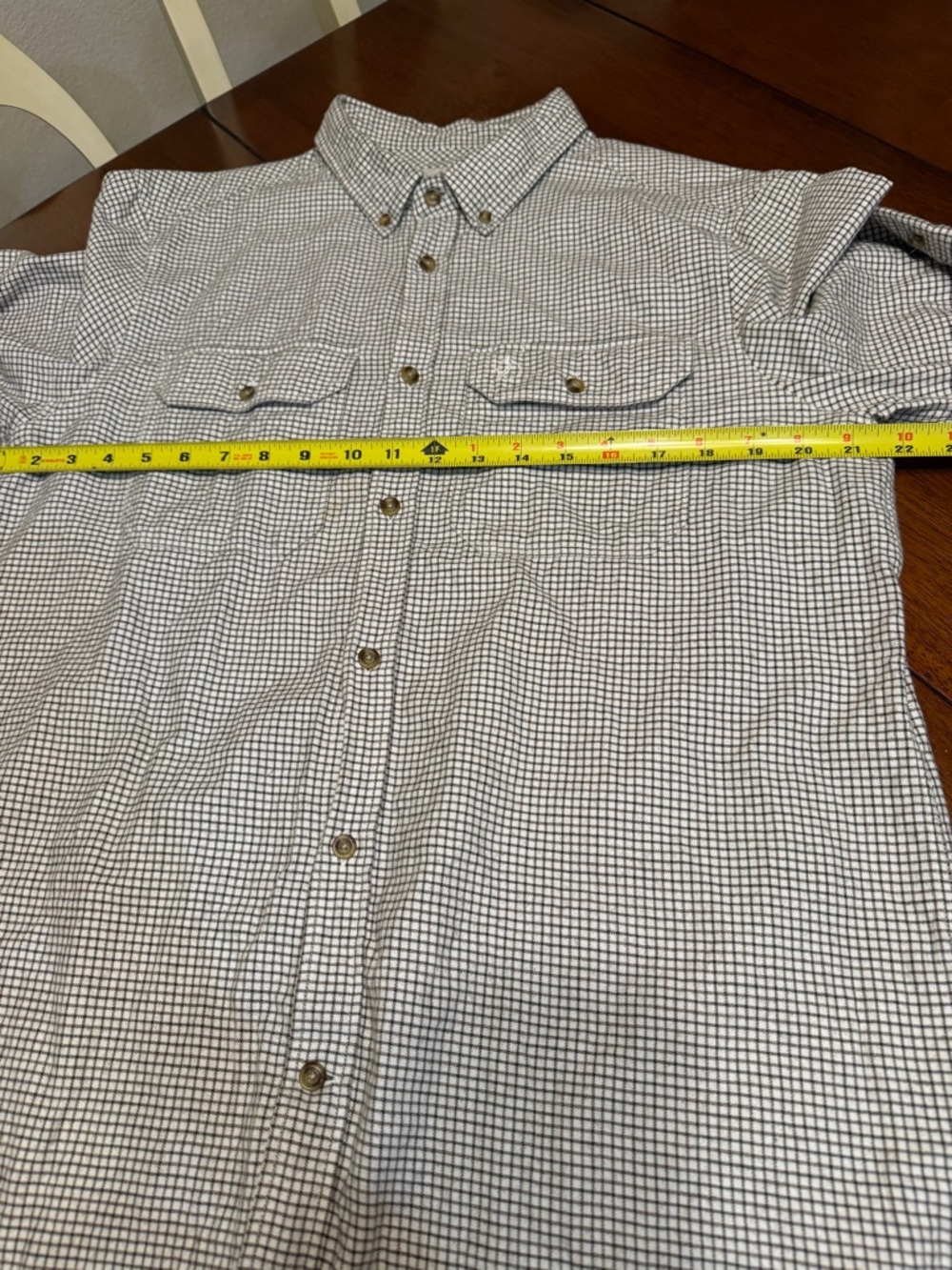 Fjallraven Forest Flannel Shirt Mens Large Button Up Tatersall Plaid Comfort Fit - Picture 10 of 12
